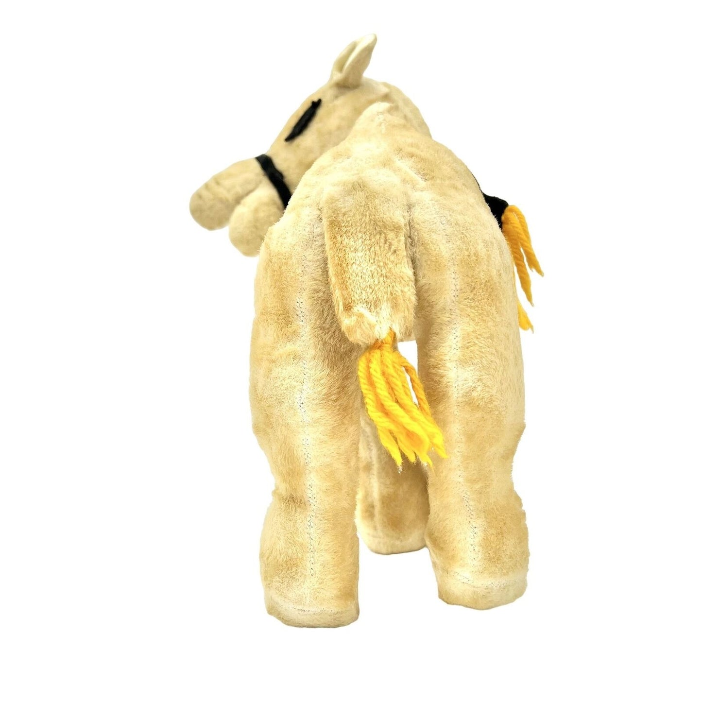 Vintage Stuffed Camel Standing 13 x 13 EUC Tan with Black Accessories