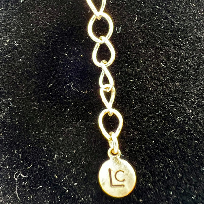 Liz Claiborne Necklace Womens 16 in Silvertone Multistrand Beads 2.5 in Extender