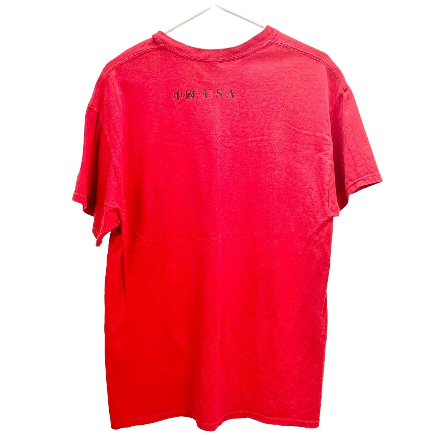 Gildan Heavy Cotton T-shirt Large Red China USA Partner to Win Short Sleeve