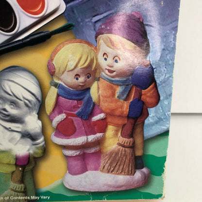 Christmas Plaster Fun Set Paint Children Craft Kit Winter NIB