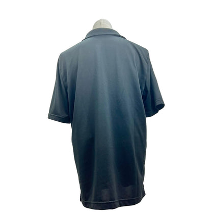 George Polo Style Shirt Men's M 38-40 Black Short Sleeve 3 Button Front
