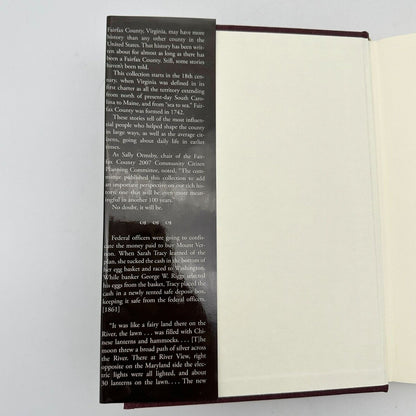 Fairfax County Stories 1607-2007 Hardcover Book