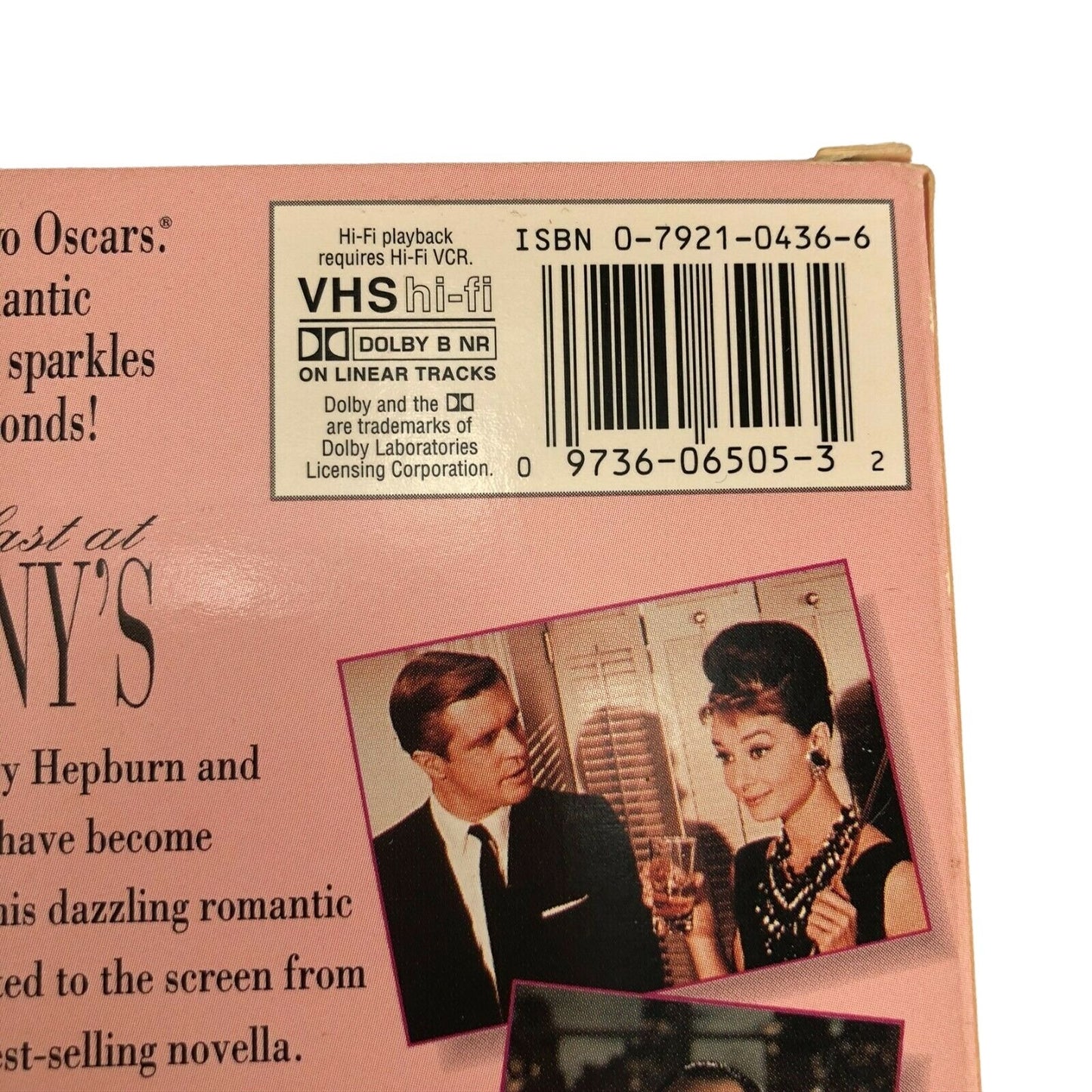 Breakfast at Tiffany's VHS Tape Audrey Hepburn Romance Comedy Classic EUC
