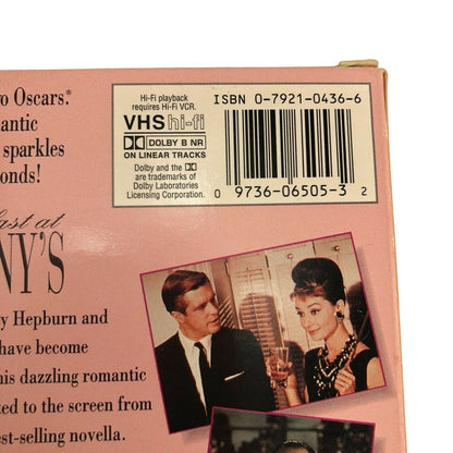 Breakfast at Tiffany's VHS Tape Audrey Hepburn Romance Comedy Classic EUC