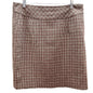 Architect Women's 12 Brown Houndstooth Straight Skirt Back Zip Pockets