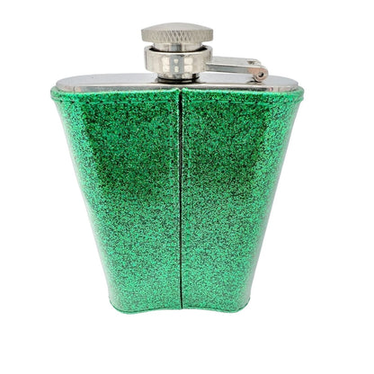 St. Patrick's Day Flask Green Let The Shenanigans Begin 5 oz Stainless Steel