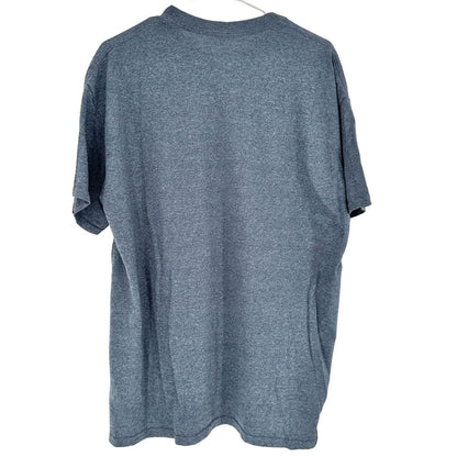 Gildan Heavy Cotton T-shirt XL Blue Gray SS Lost Creek Outfitters Eagle EUC