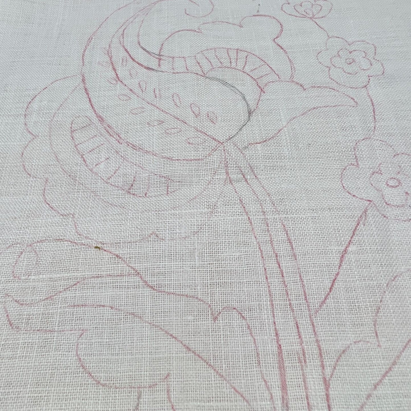 Set of 10 Flower Needlepoint Embroidery Pattern Printed on Linen