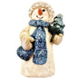 Snowman Brooch 2 x 1 White Blue Glittery Winter Christmas NEW