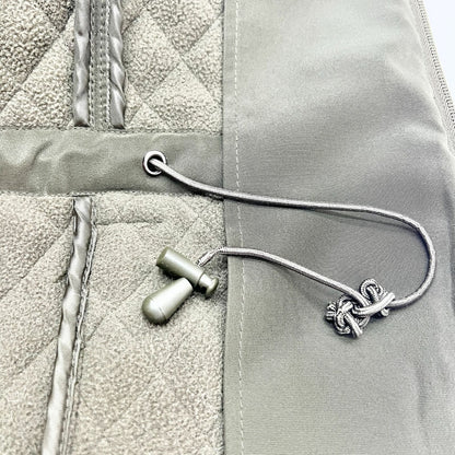 Classic Elements Women's Small Olive Quilted Jacket Fleece Lined Cinch Waist