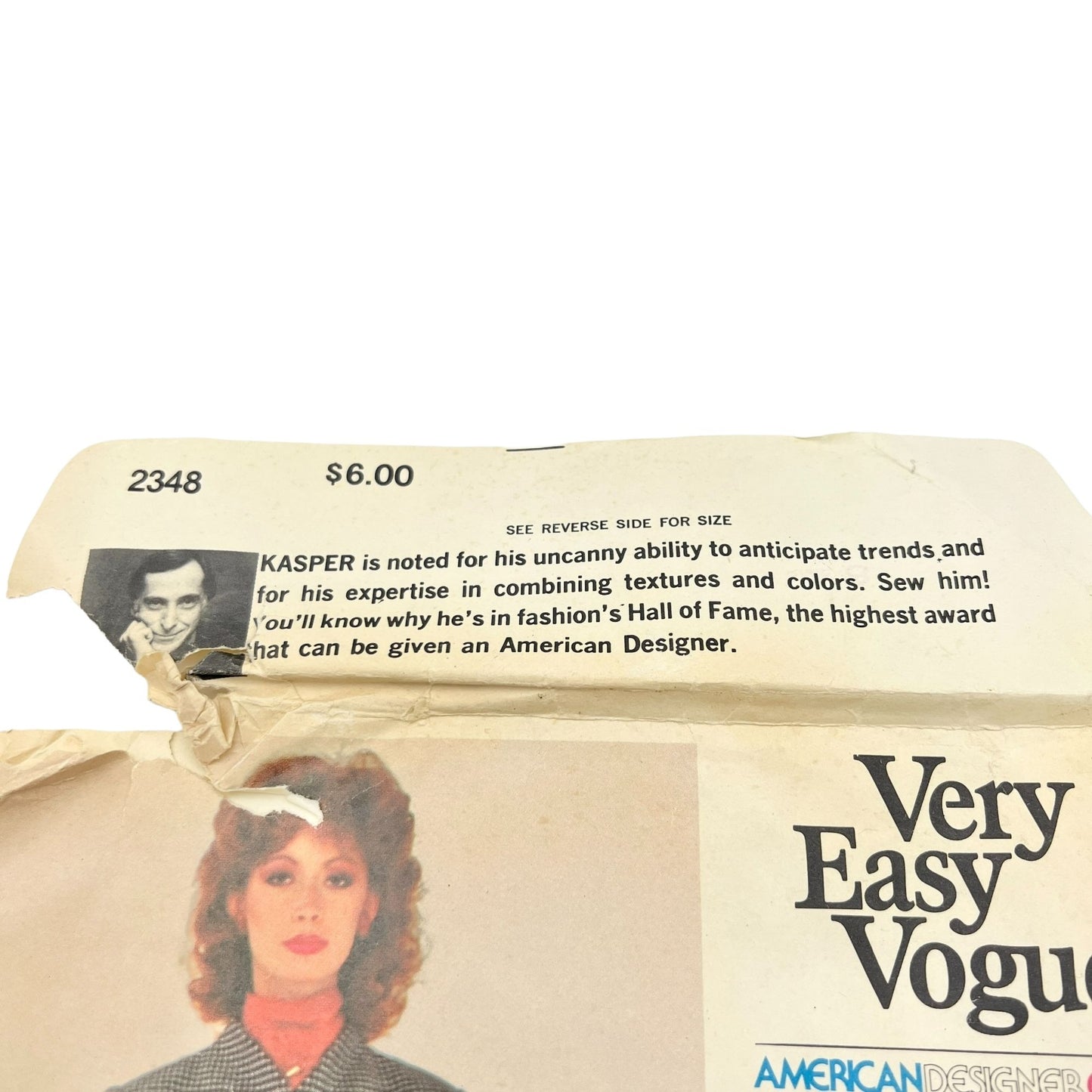Very Easy Vogue 2348 Kasper Misses Jacket Blouse Skirt Size 8 Pattern Uncut
