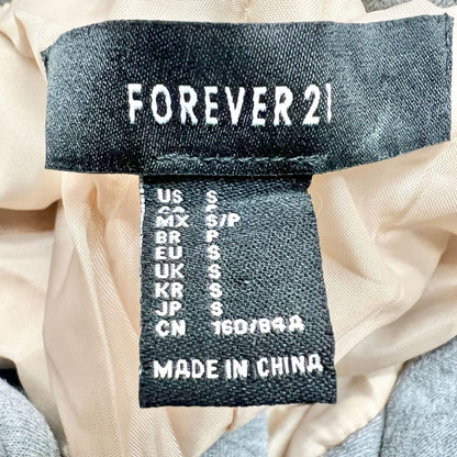 Forever 21 Hoodie Jacket Small Tan Gray Double Layer Zip Pockets