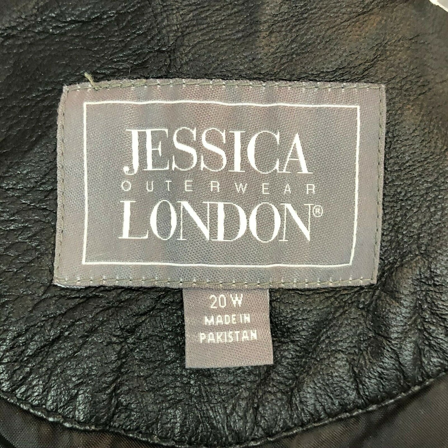 Jessica London 20W Black Leather Blazer Classic Stylish Women NWT