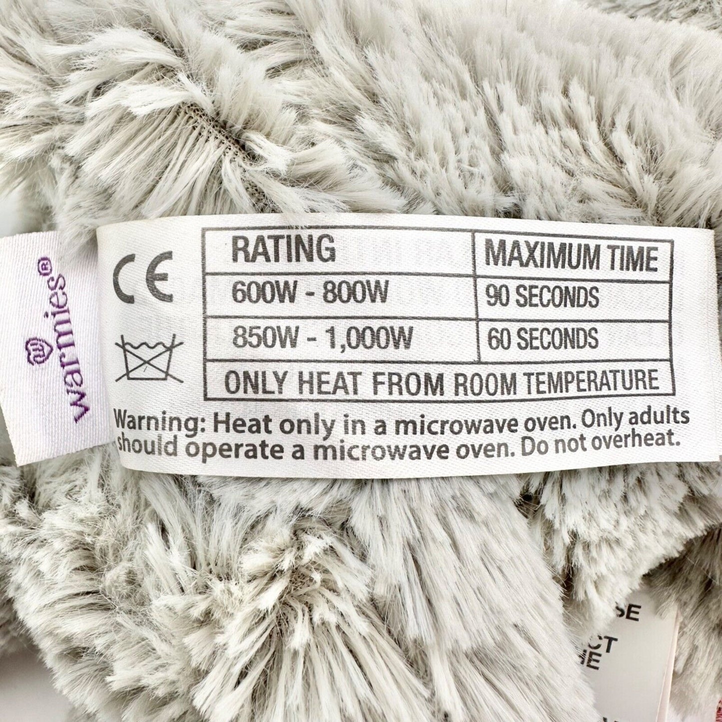 Warmies Cat 14 x 9 Gray White Microwaveable Scented with Relaxing Lavender NWT