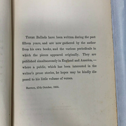 Antique Book - Ballads by William Makepeace Thackeray 1856 Collectible