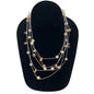 Liz Claiborne Necklace Womens 16 in Silvertone Multistrand Beads 2.5 in Extender