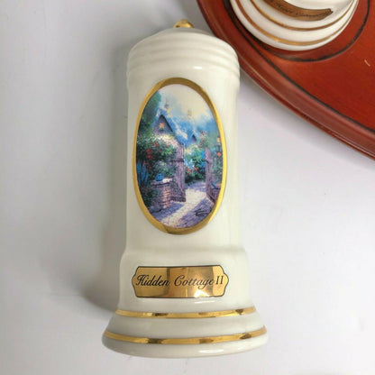 Thomas Kinkade 2005 Salt & Pepper Set w/ Stand Home and Heart Collection EUC