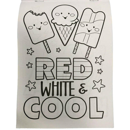 Kids Pack w/ Red White & Cool coloring book puzzle fun children bored crayons