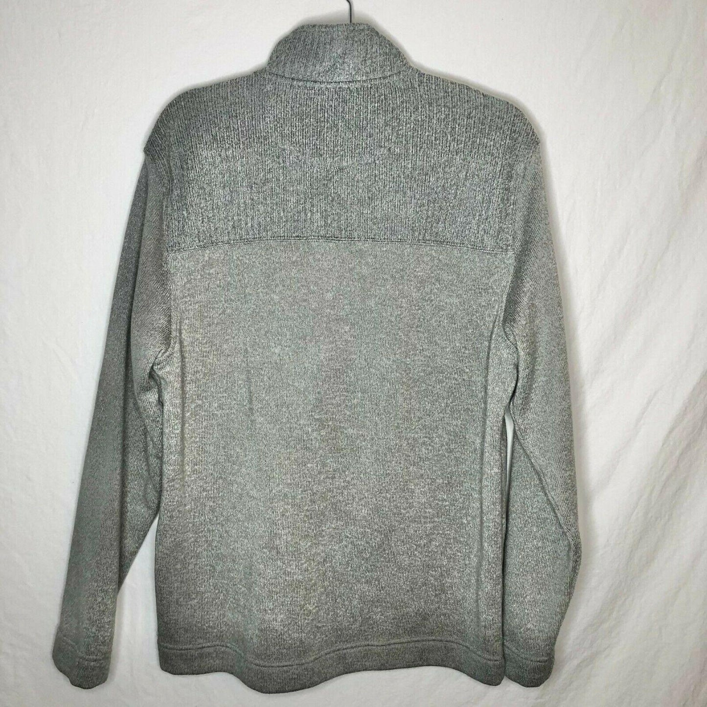 Van Heusen Flex Mens Medium Pullover Quarter Zip Fleece Machine Wash Sweater