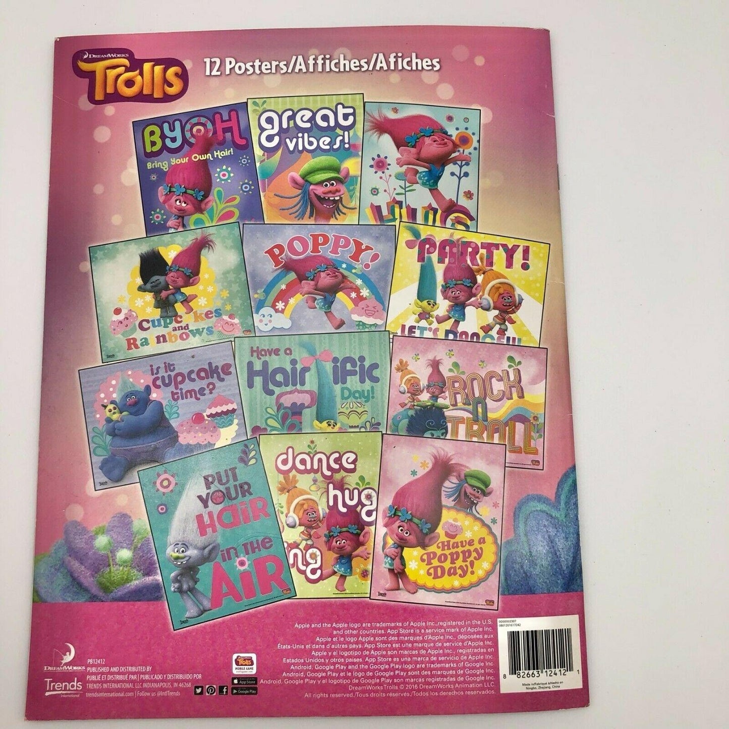 Dreamworks Trolls World Tour Lunch Bag Set W/ Notes & Posters