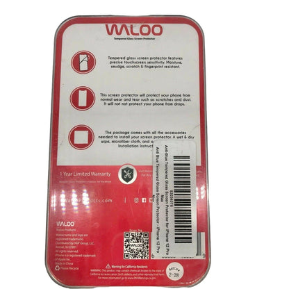 Waloo Anti-Blue Light Tempered Glass Screen Protector iPhone 12 Pro Max NIP
