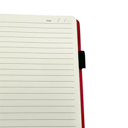 Spector & Co RFID Padded Red Faux Leather Journal Lined Pages 8.5 x 6