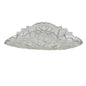 Dish 9 x 4 Clear Glass Faceted Folded Up Sides Vintage