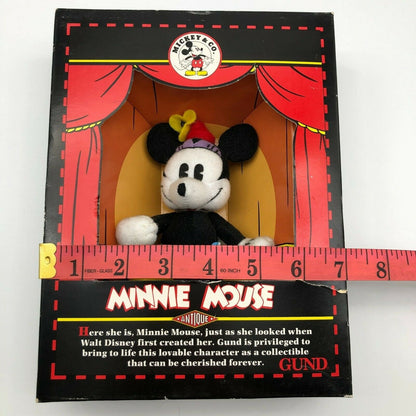 Gund Minnie Mouse Plush Replica Antique Minnie 1990s Original Box 7205 Bonus