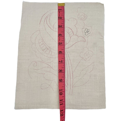 Set of 10 Flower Needlepoint Embroidery Pattern Printed on Linen