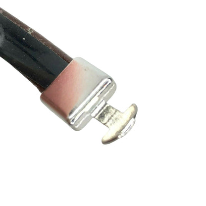Five Star Black Bracelet Brown and Black Twine with Plate New
