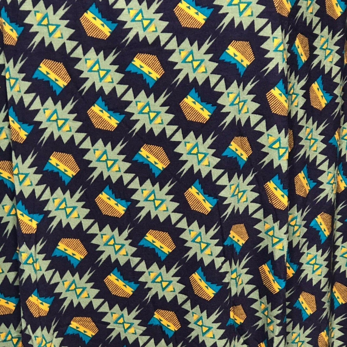 LuLaRoe RETIRED Irma Women's M Purple Gold Teal Green mid-length sleeves NWT