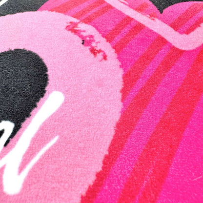 Valentines Day Pillow 17 inch Black Reds Pink White Hearts Sayings XOXO EUC