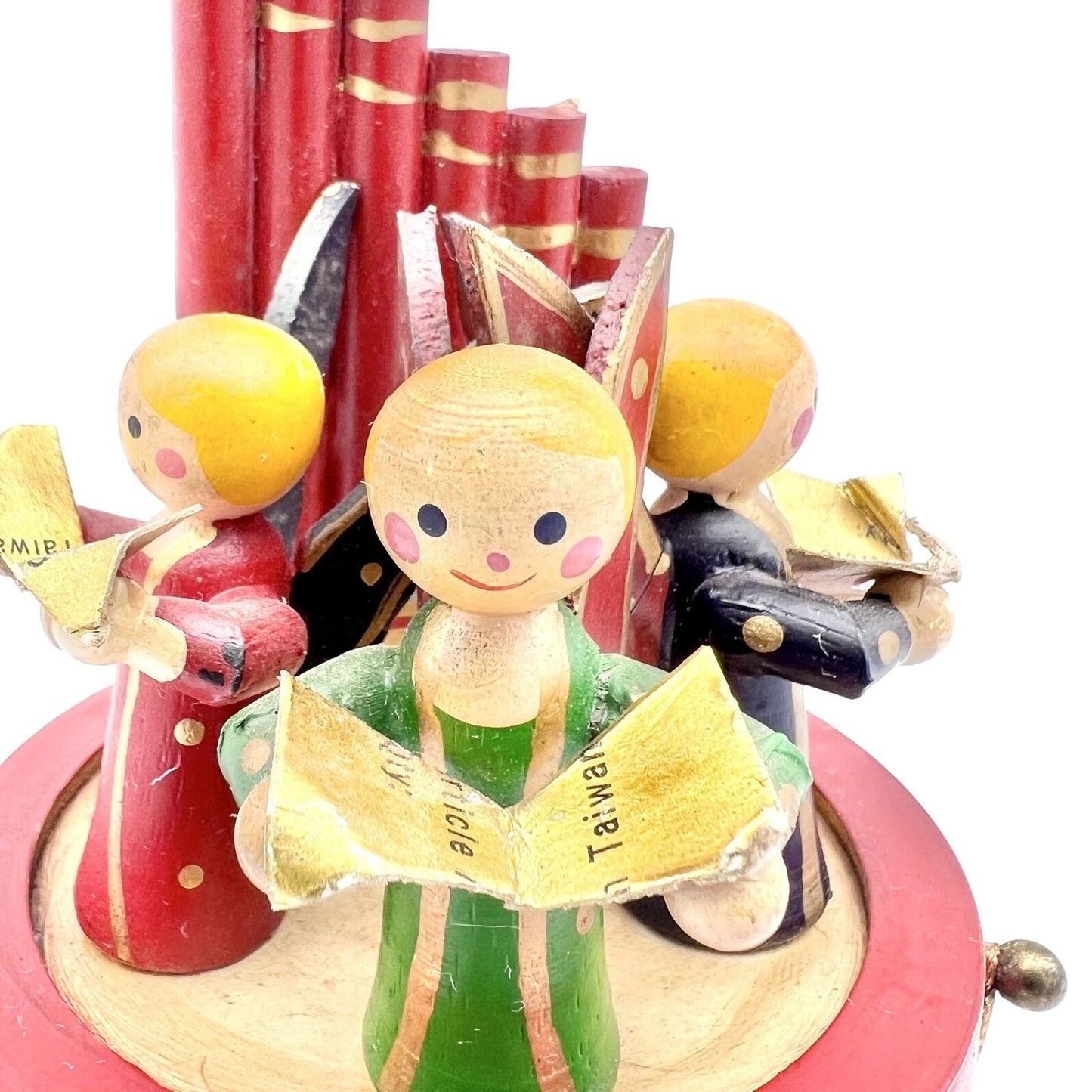 Christmas Vintage Music Box 6.5 x 4.5 Angels Singing Jingle Bells Works Well