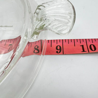 Vintage Crystal Clear Glass 8 in Round Hot Plate