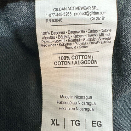 Gildan T-shirt XL Black Short Sleeve Dialing 911 Graphic Tee