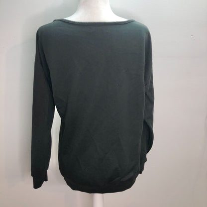 Lyxiof Womens Medium Black Sweatshirt Halloween Jack-o-Lantern Pumpkin