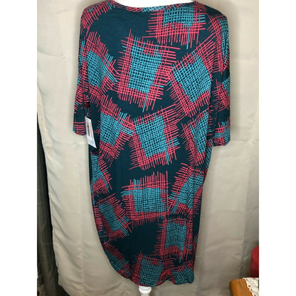 LuLaRoe RETIRED Irma Women's Size M Red & Green mid-length sleeves NWT