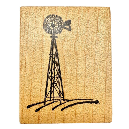 Vintage Double D Rubber Stamps Windmill E1498 NEW