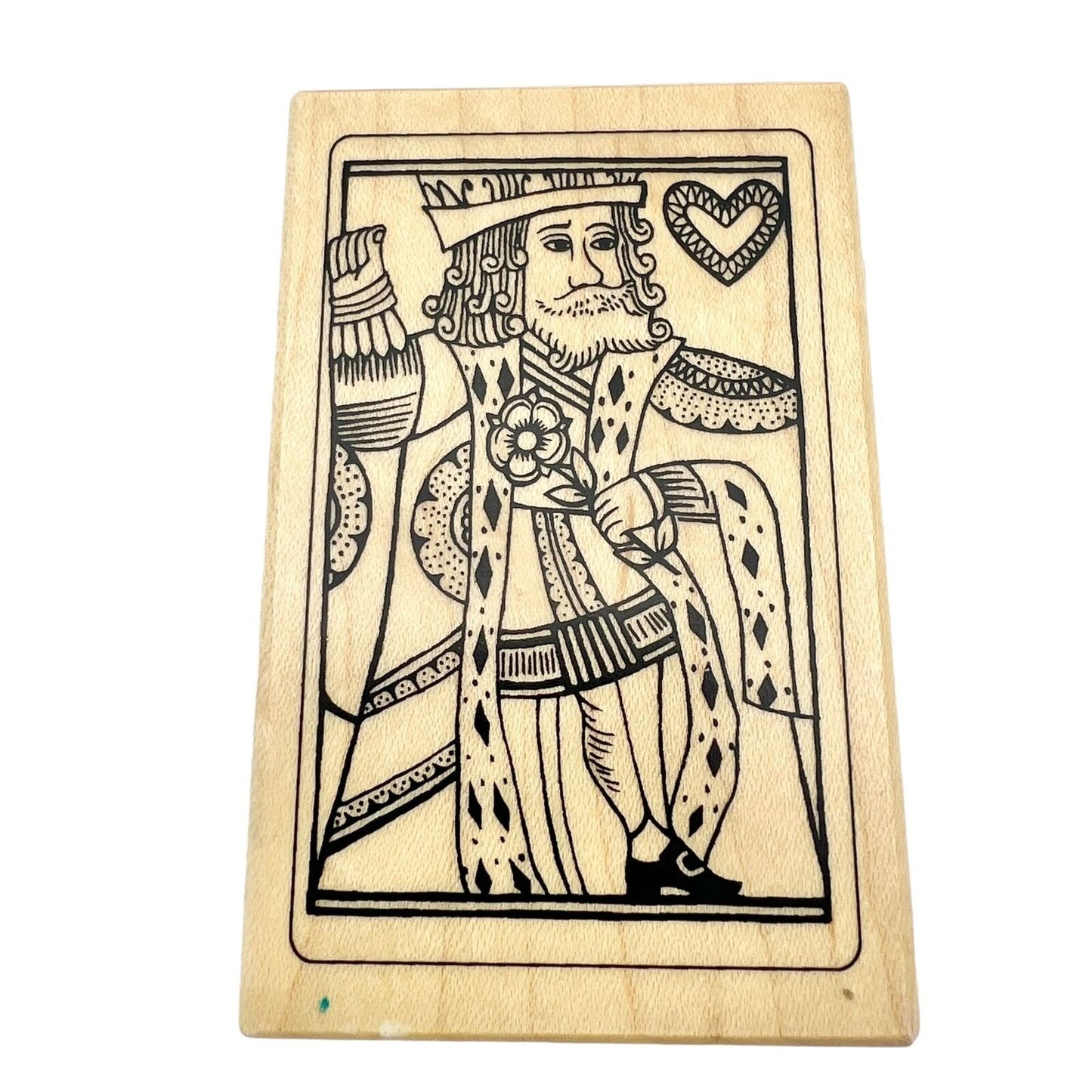 Lot of 2 New Ink Pads and 2 Stamps King of Hearts Passionate Poste