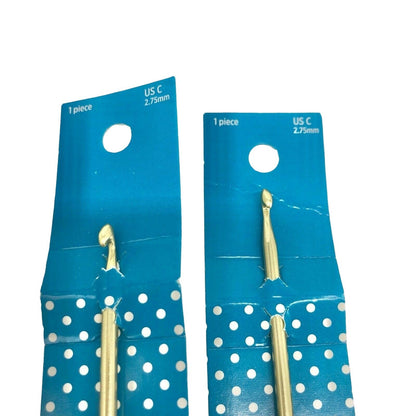 Stitch Studio Crochet Hooks Bundle 2 ea of 3 Sizes 6 7 C Aluminum or Steel NEW