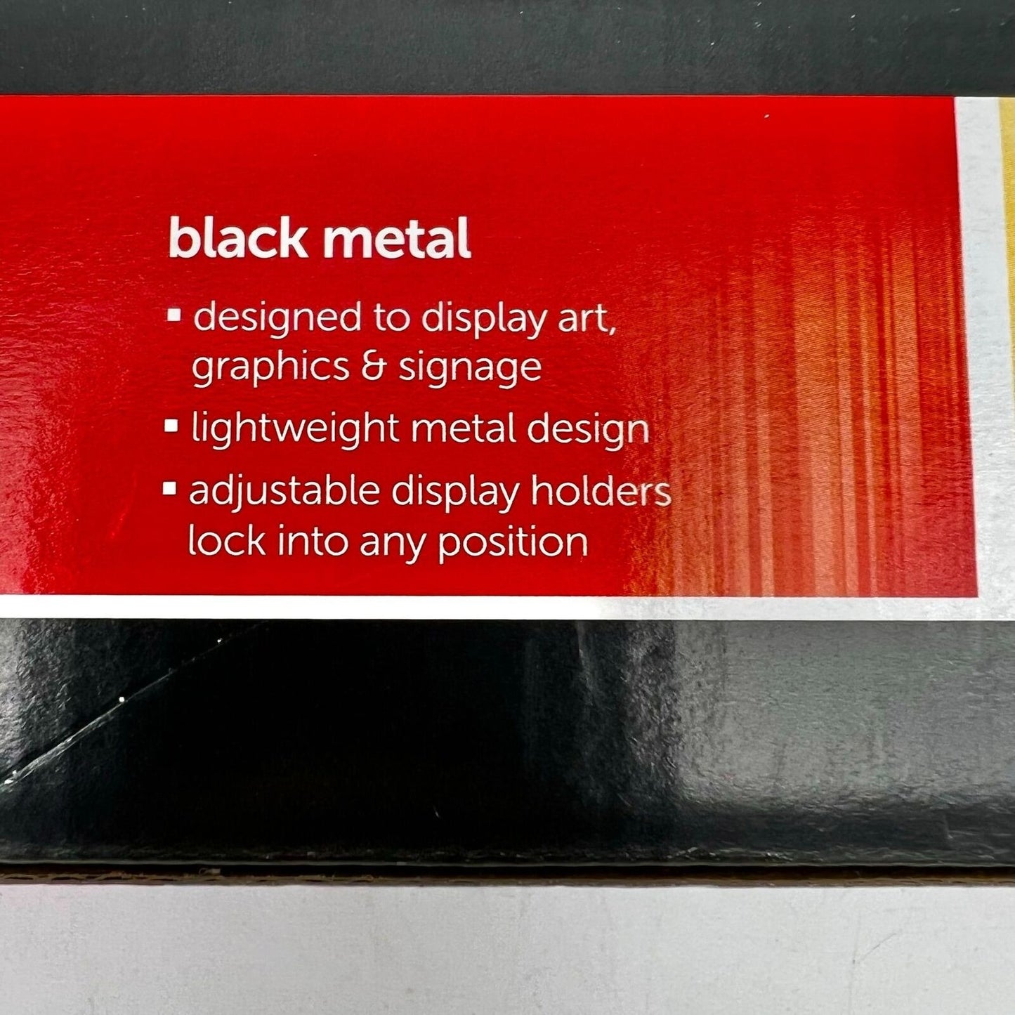 Office Depot Easel Quick-Setup Display Black Metal Max Height 61.5 NIB