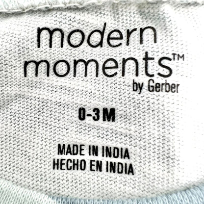 Modern Moments by Gerber Shirt Infant 0-3M Greenish Blue Camo Short Sleeve NEW