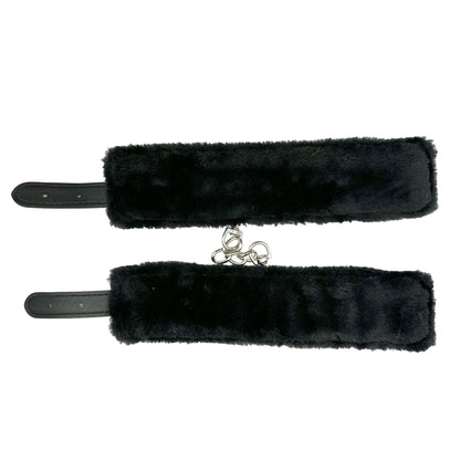 Wrist Cuffs Fur Against Wrist Buckle Closure Hook Together or Use Apart NWOT