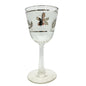 Vintage 1960's Mid Century Libbey Silver Frosted Leaf Pedestal Glass 6 x 3