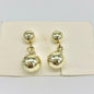 Vintage Goldtone Spherical Bead Screw Back Earrings
