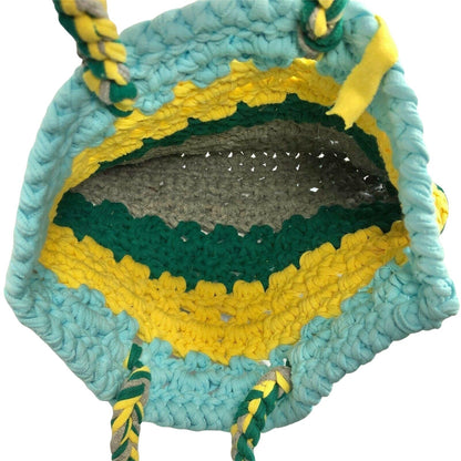 Handcrafted Crocheted Purse Bag from Recycled T-Shirts NEW