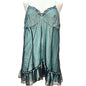 Cacique 18/20 Turquoise Black Sexy Nightie w Adjustable Straps