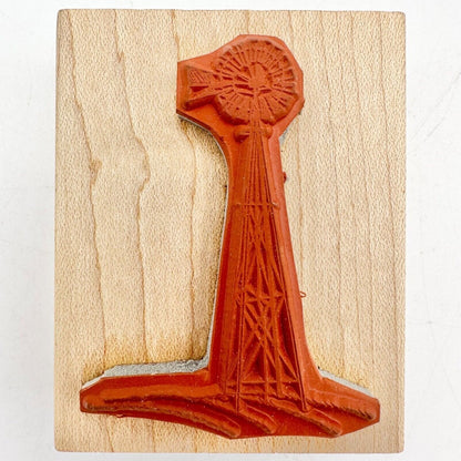Vintage Double D Rubber Stamps Windmill E1498 NEW