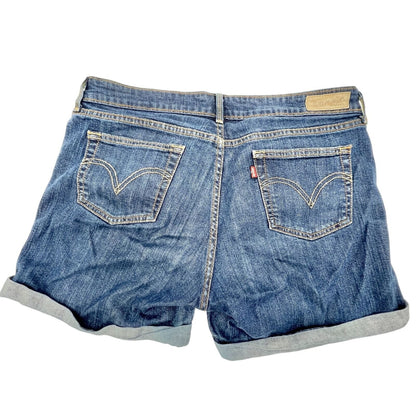 Levi Womens W31 Denim 5 Pocket Cuffed Shorts