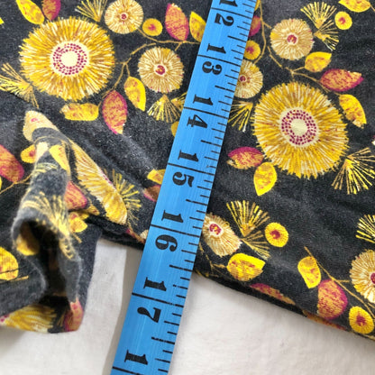 LuLaRoe Carly Dress XS Black with Yellow Floral Design